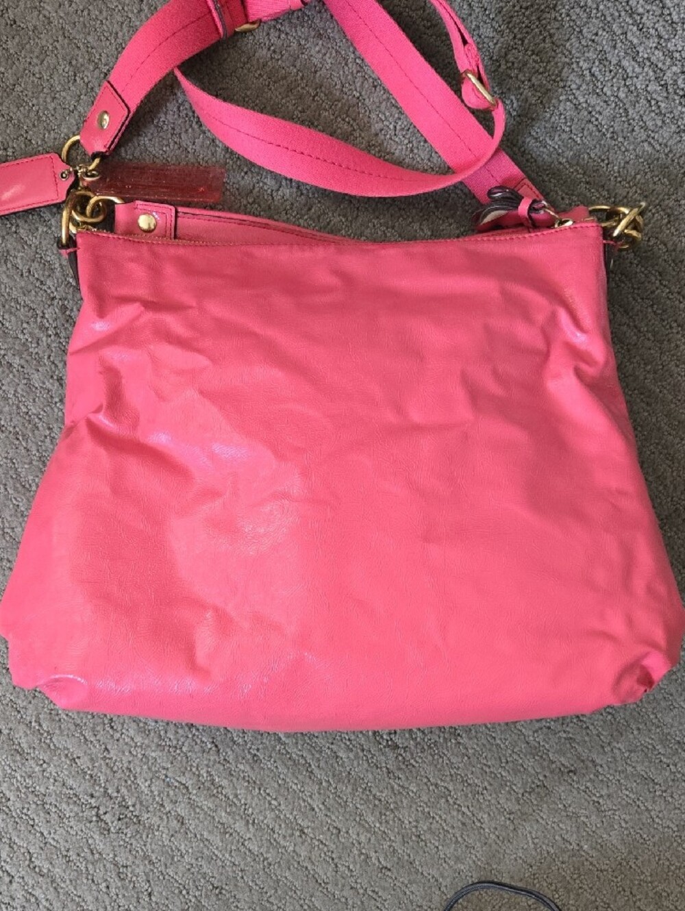 Y2K Coach Poppy Pink Leather Large Hobo Bag - Gem